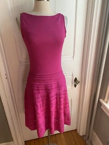 LAUREN RALPH LAUREN FIT & FLARE RED SWEATER DRESS-FULLY LINED-SIZEPS-STUNNING!! - Picture 1 of 7