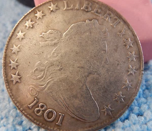 1801 Drapierte Büste Half Dollar Münze - nicht original - Bild 1 von 7