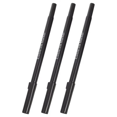  3 Stück essbare Lebensmittelmarker mit zwei Spitzen, essbare Pigmentmarker, - Bild 1 von 4