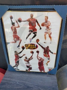 Póster enmarcado 16x20 de las finales de la NBA del equipo Chicago Bulls 1998 RARO - Imagen 1 de 4