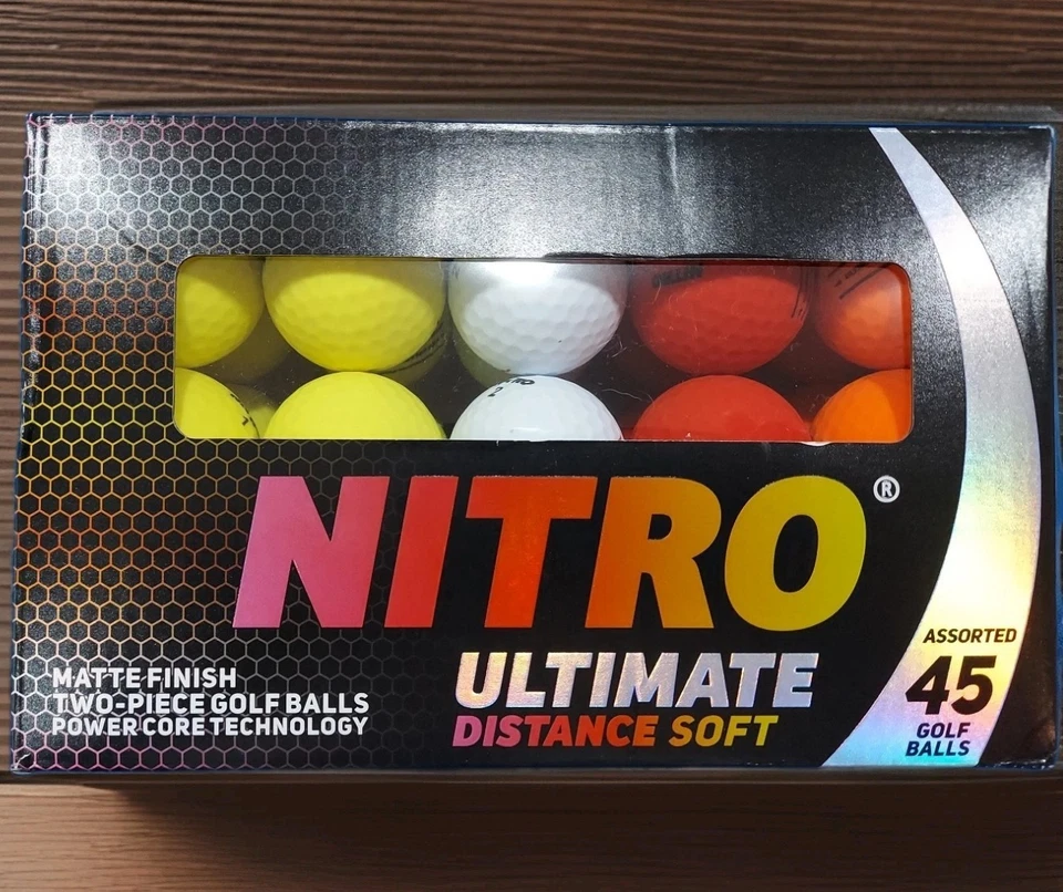 45 Nitro Golf Ultimate Distance Soft Matte Golf Balls - Last One