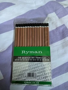 New , Sealed, 14 Sketching Pencils, Ryman, Please Read Description - Picture 1 of 3