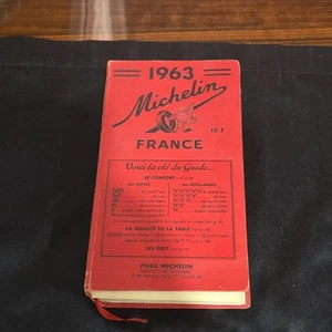1963 Guide du pneu Michelin France (red guide) hardcover VG condition in French - Picture 1 of 6