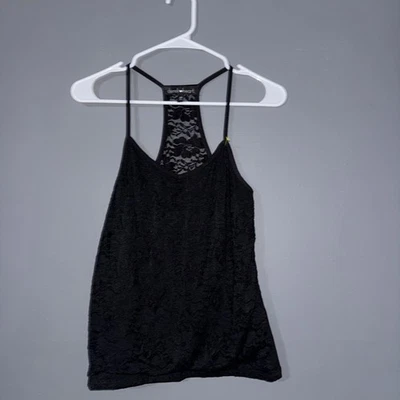 Camiseta sin mangas Derek Heart negra de encaje espalda deportiva • Juniors mediana Foto 1 de 4