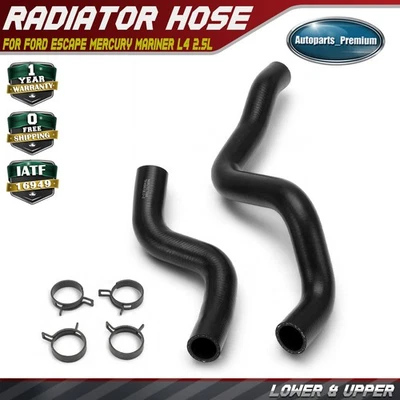 2x Lower Upper Radiator Coolant Hose for Ford Escape Mercury Mariner L4 2.5L GAS - Image 1 of 4