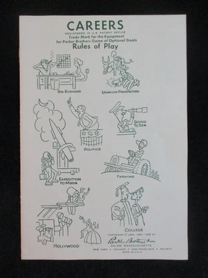 Folleto de reglas de juego de mesa de carreras 1958 vintage Foto 1 de 3