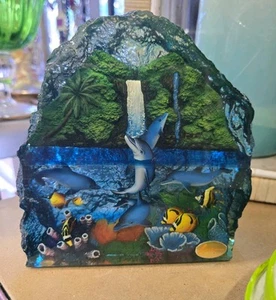 Christian Riese Lassen Collection Eternal Rainbow Sea It 9329 Dolphin Resin Art - Picture 1 of 9