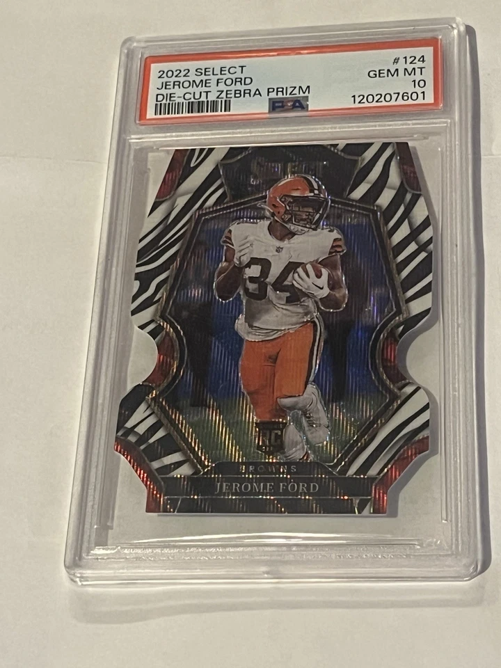 2022 Panini Select - Premier Level Jerome Ford #124 Zebra Prizm (RC) - Image 1 of 3