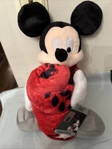 Disney Ohio State University OSU Mickey Mouse 14" Plush w/40"x50" Blanket - NEW! - Picture 1 of 9