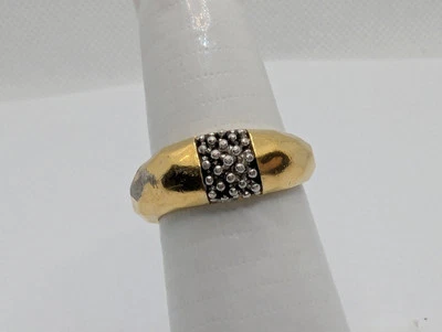 ^ Anillo Michael Dawkins Noche estrellada chapado en oro plata de ley 925 tamaño 5,75 Foto 1 de 4