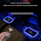 4Pcs Car Floor Mats W/LED Lights Wireless Remote Control&Music Sync Color Change