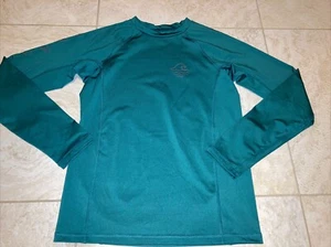 ART CLASS Boys Girls L 12-14 Long Sleeve Rash Guard Swim Shirt Teal Green Blue - Picture 1 of 4