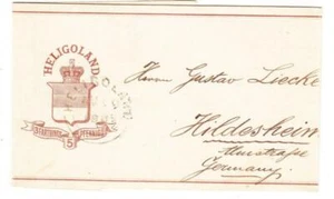 Heligoland BRITISH-Postal Wrapper-HG:E2(type II)-HELIGOLAND AU/29/1887-TO - Picture 1 of 2