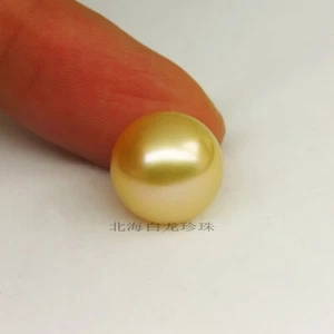 Huge 13mm Natural South Sea Genuine Gold Loose Pearl Undrilled 2092 - Picture 1 of 1
