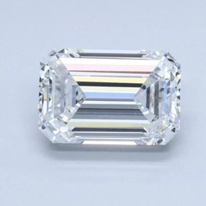Lab Grown 0.39 Cts EMERALD Cut IGI Certified CVD Diamond E Color VS1 Clarity - Picture 1 of 12