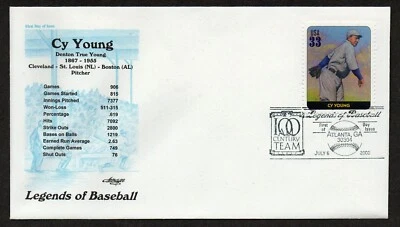 USA, SCOTT # 3408-M, ARTMASTER FDC COVER - BASEBALL LEGEND CY YOUNG, YEAR 2000 - Image 1 of 2