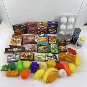 Vintage Doll Miniature Play Food Items Plastic Food Boxed Bottled Canned Goods - Picture 1 of 9