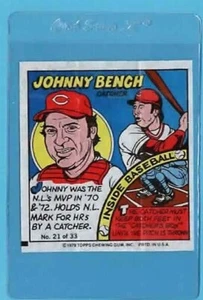 JOHNNY BENCH 1979 TOPPS BAZOOKA COMIC BASEBALL #21 - Picture 1 of 1