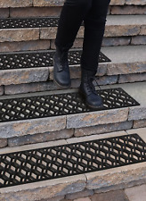 Rubber Stair Treads Non-Slip Outdoor 35”X10” (5-Pack) – Hexagon Anti-Slip Step M