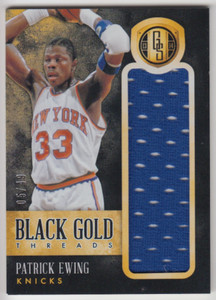 2013-14 Panini Gold Standard Patrick Ewing Black Gold Threads Jersey Patch 05/49