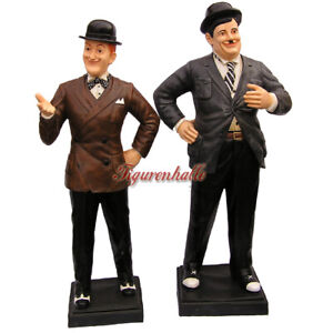 Dick und Doof Stan & Ollie Laurel Hardy Figur Statue Skulptu lebensgroß Deko neu