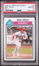 2020-21 Topps 582 Montgomery Set 1 #20 Mike Trout PSA 10 Low Pop