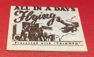 AMALGAMATED PRESS TRIUMPH - ALL IN A DAYS FLYING FOLDER AVIATION 1930'S - Picture 1 of 5