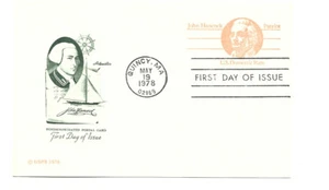 UX74 (10c) John Hancock postal card, Artmaster, FDC - Picture 1 of 1