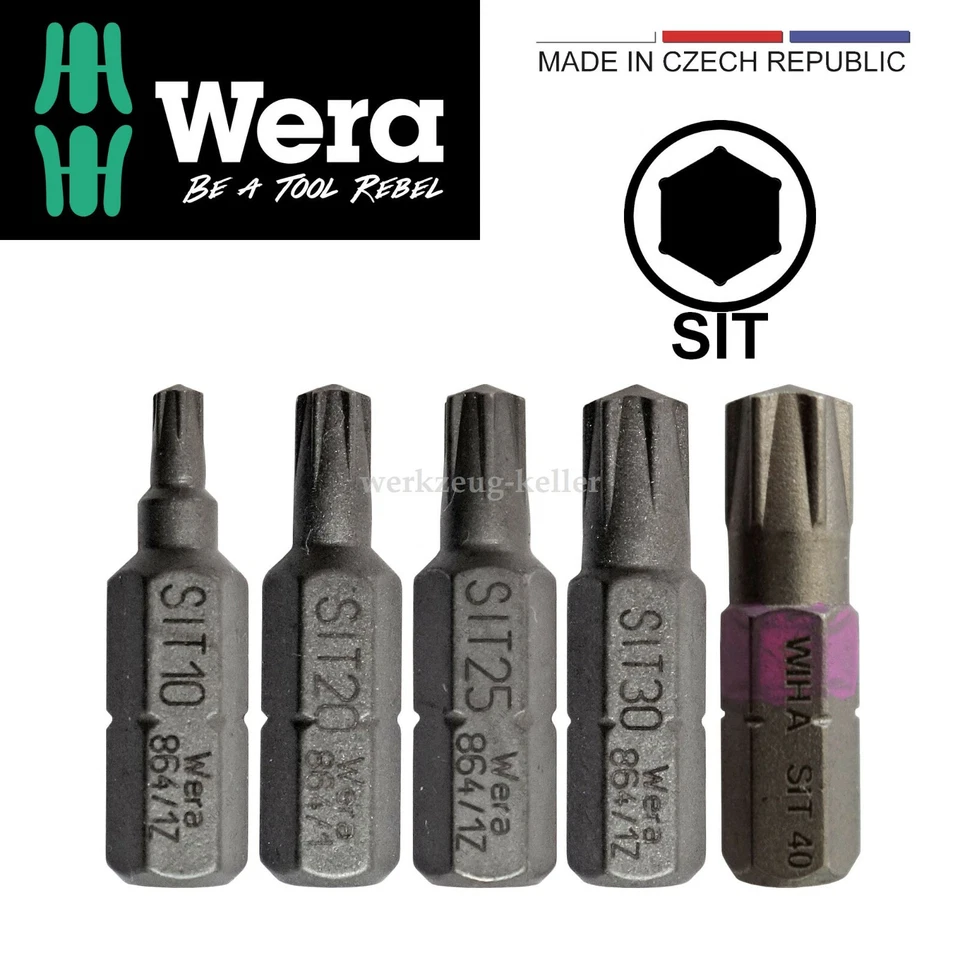 Wera/Wiha SIT®-Bits | AW® 10-40 | für Assy® & Pias® Schrauben | 864/1 Z SIT Bits - Bild 1 von 1