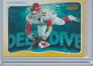 PATRICK MAHOMES 2020 SCORE DEEP DIVE GOLD PARALLEL INSERT CARD-SEND ME AN OFFER! - Picture 1 of 12