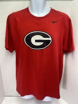 Nike Georgia Bulldogs T shirt Large Red black white swoosh Regular Fit cotton - Image 1 of 4