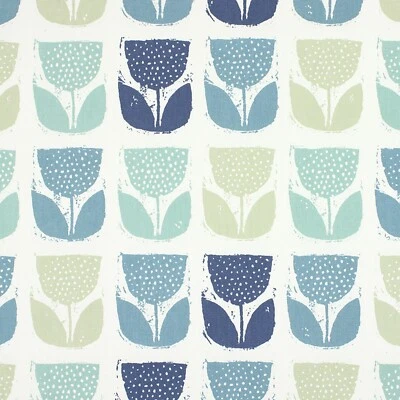 Designer JF Fabric Tulip Floral remnant - Image 1 of 4