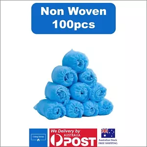 Disposable Anti-Slip Shoe Covers Waterproof Overshoes Protects Carpet Floors 100 - Bild 1 von 5