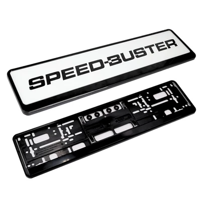 2 Kennzeichenhalter | SCHWARZ Hochglanz | EU Nummernschildhalter | SET - Bild 1 von 4