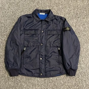 Stone Island Junior 2009 Nylon Jacket Fleece Lined Navy Boys Age 12 - Picture 1 of 10