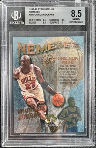 1995 Topps Stadium Club Michael Jordan / Dumars Nemesis #N10 BGS 8.5 - Picture 1 of 2