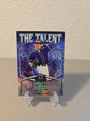 2019 Leaf Valiant Hudson Head The Talent Purple Auto /15 - Image 1 of 2