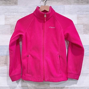 Chaqueta polar Columbia Benton Springs rosa intenso cremallera completa cuello falso niñas mediana - Imagen 1 de 5