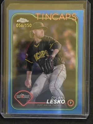2024 Topps Pro Debut #PDC-139 Dylan Lesko Chrome Blue Refractor - Image 1 of 2