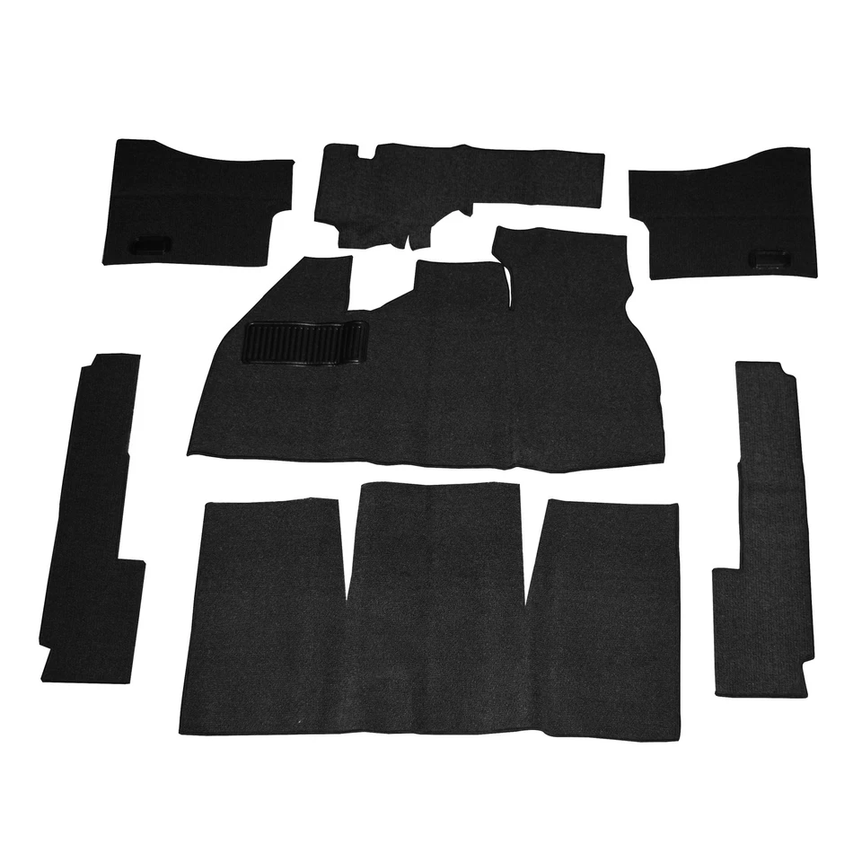 Kit de alfombras, 7 piezas con reposapiés, para Beetle 58-68, Dunebuggy negro y VW Foto 1 de 1