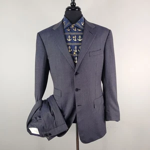Ralph Lauren Purple Label Suit Mens 40 Long 34W Gray Wool Made England 2 Piece - Picture 1 of 23