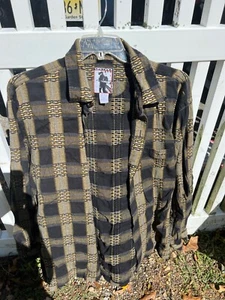 VINTAGE 90S HIP HOP DAMANI  LONG SLEEVErayon/cotton SHIRT SIZE XL - Picture 1 of 4