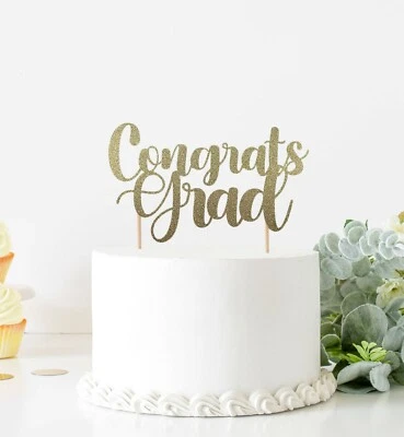 Поздравления класса торт Топпер для выпускного вечера двусторонний блестящий картон - Изображение 1 из 2