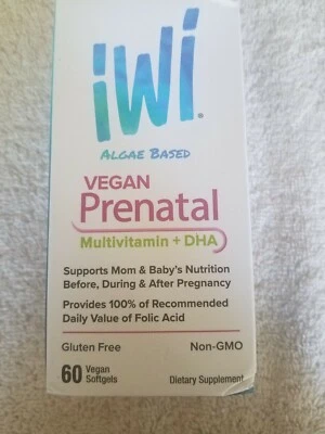 Multivitamínico prenatal iWi + Dha, nutrición para mamá y bebé, 60 VCaps  Foto 1 de 4