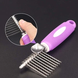 Poodle Pet Dematting Fur Rake Comb Brush Tool With Long 2.5”Steel 7.5 inches New - Picture 1 of 10