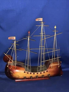 Vintage UNIQUE Dragon Adorned Cannon VIKING SHIP Sailing LION Coat Arms ❤️sj10m6 - Picture 1 of 12