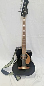 Fender Kingman V2 Acoustic-Electric Bass Guitar  Gloss Black - Picture 1 of 16