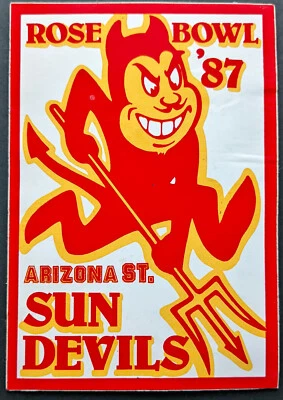 1987 Rose Bowl Arizona Sun Devils Sticker Vintage Football Decal NCAA - Image 1 of 2