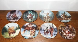 VINTAGE Native American Plate LOT 8 Horses Mystic Warrior++ Last Chuck Ren EXC! - Picture 1 of 19