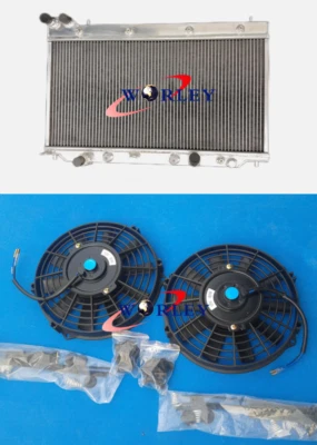 Aluminum Radiator and Fans For 2007-2008 Honda Fit GD3 1.5L L4 07 08 AT/MT - Image 1 of 4